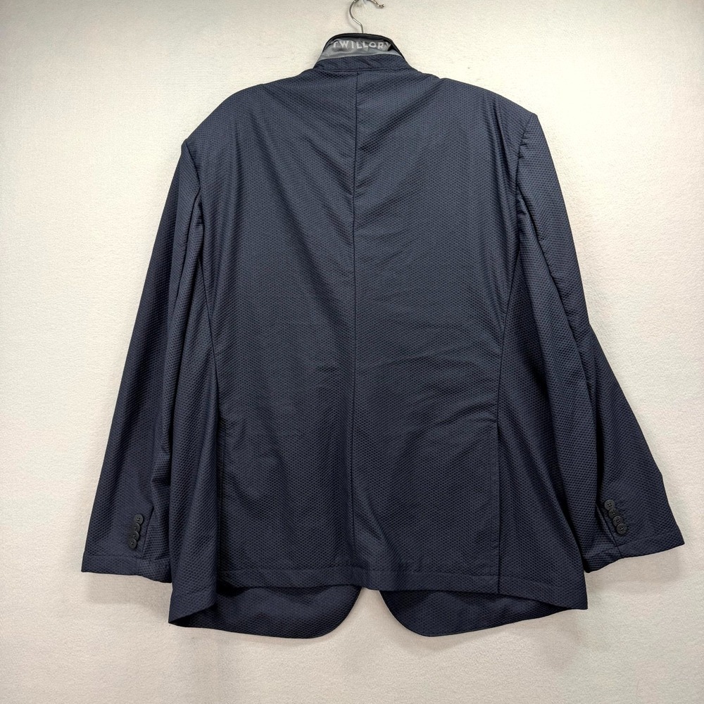 Twillory 2 Piece Suit Jacket Pants Mens 50R 38x30 Navy Textured Performance Flex - Picture 6 of 16